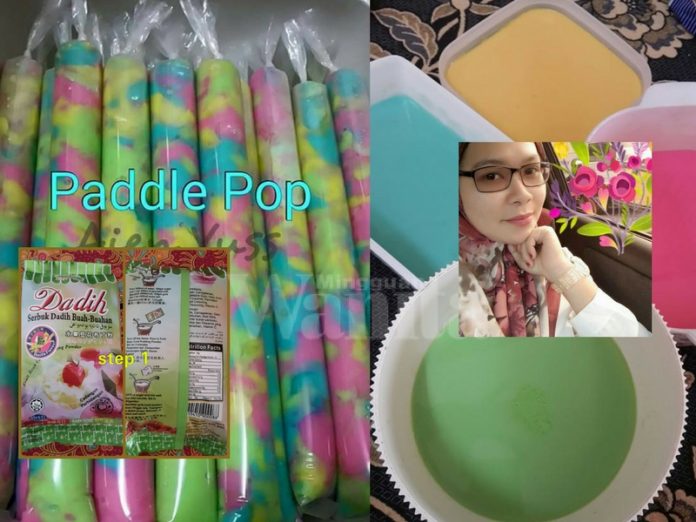 Cara Mudah Buat Aiskrim Malaysia Paddle Pop Sedap, Guna 