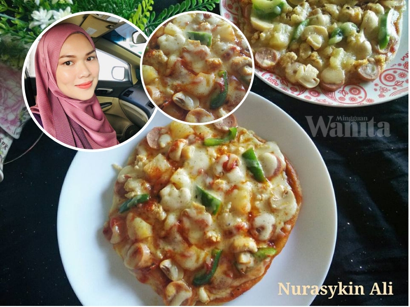 Resepi 'Campak-campak' Pizza Paratha, Keju Banjir Tak 